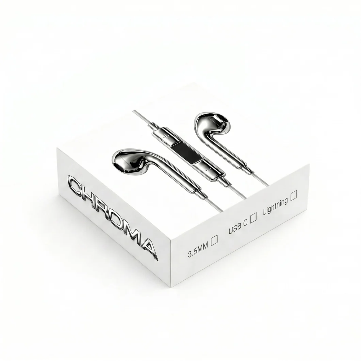 Chrombeat® – Écouteurs Filaires Chromés